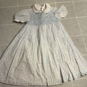 Elegant Blue and White Kids Formal Dress